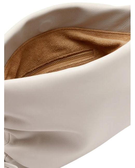 STUDIO AMELIA Natural Ruched Clutch Bag