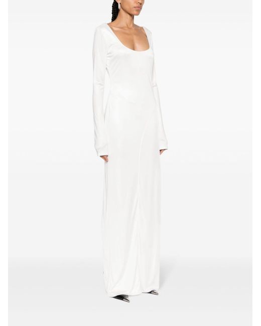 Tom Ford White Open-back Long-sleeve Gown