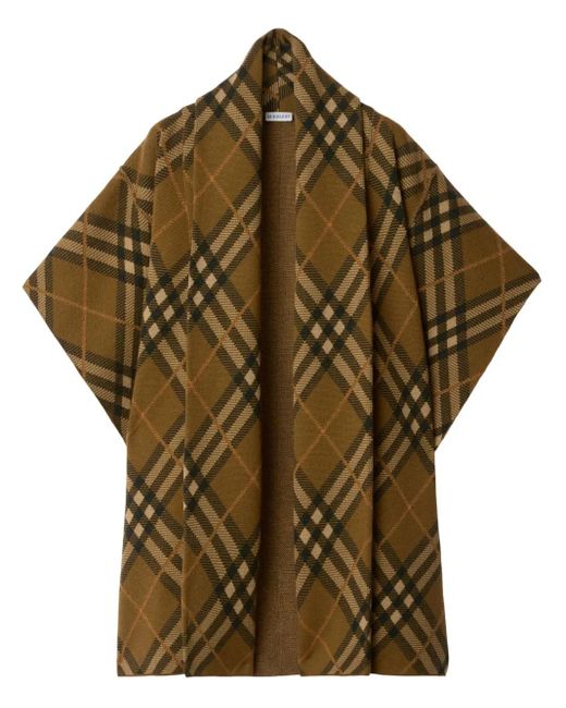 Capa a cuadros Burberry de color Brown
