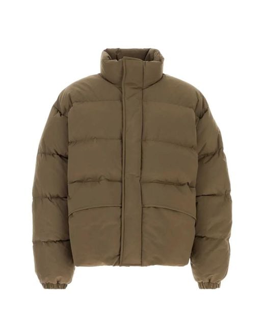 Jil Sander Green Quilted Down Jacket for men