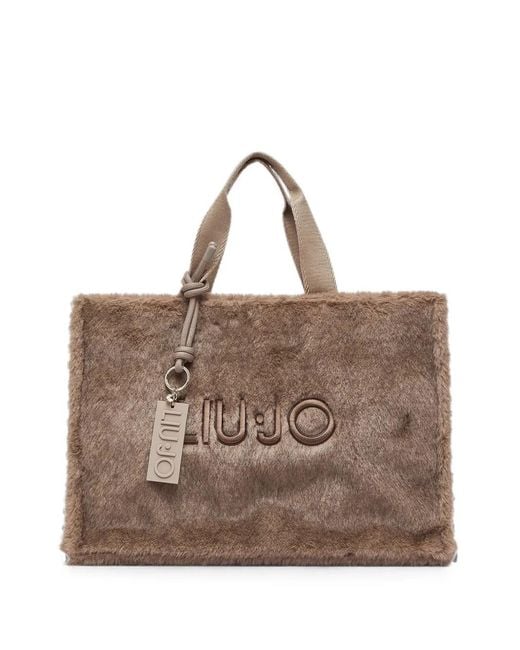 Liu Jo Brown Large Teddy Tote Bag