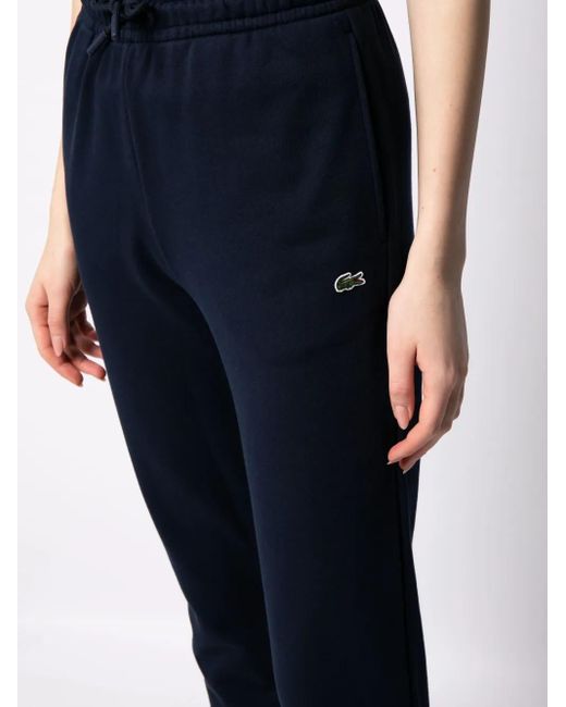 Lacoste Blue High-Waist Cotton Track Pant