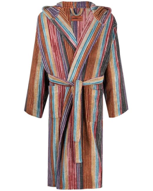 Missoni Cotton Bradley Striped Dressing Gown in Orange Lyst Australia