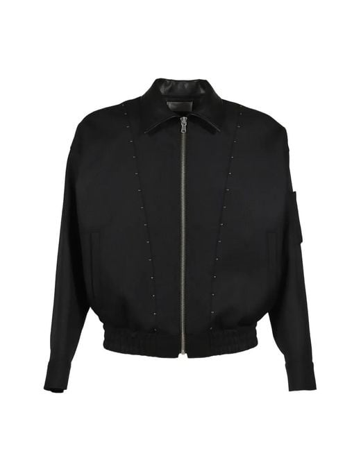 CEDARWOOD Black Studded Wool Jacket for men