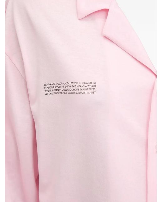 PANGAIA Pink Buttoned Long-Sleeves Nightwear Set