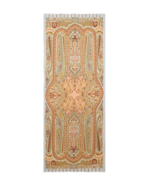 Etro Natural Floral-Motif Scarf