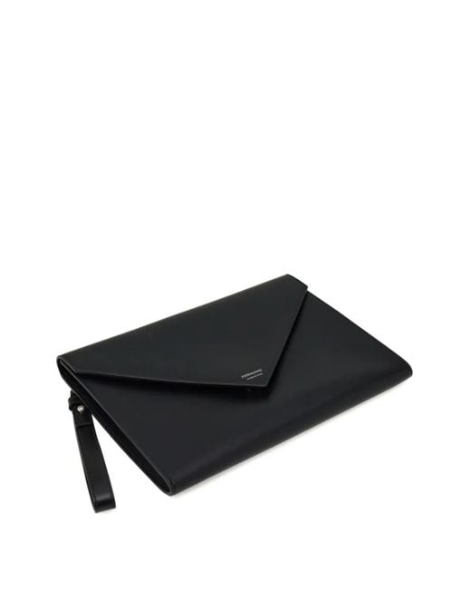 Ferragamo Black Leather Document Holder for men