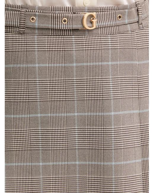 Guess Gray Plaid Mini Skirt