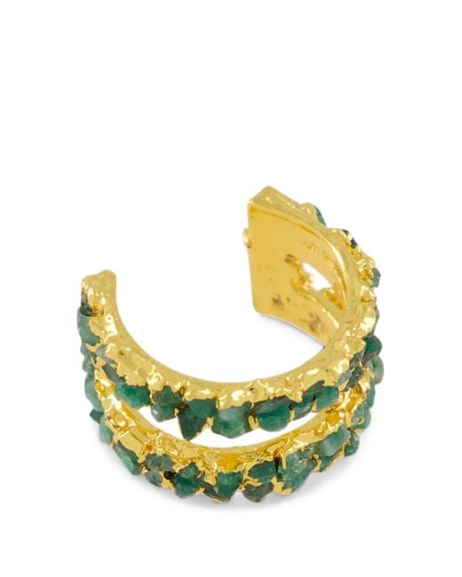 FENOMENA Green Emerald Ear Cuff