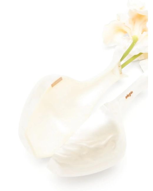 Cult Gaia White Junos Clutch Bag