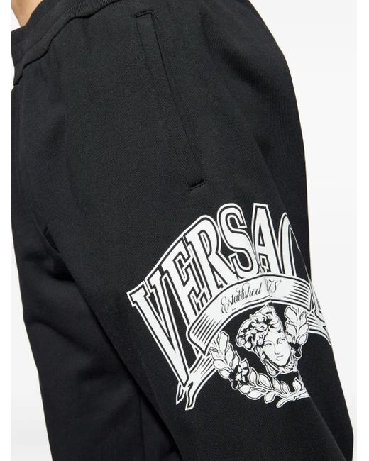 Versace Blue Medusa-Logo Sweatpants for men