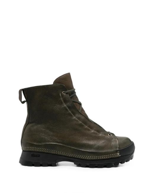Guidi Black Lace-Up Leather Hiking Boots for men