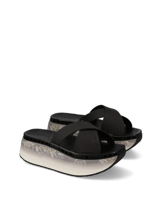 Premiata Black Moura 7457 Slides