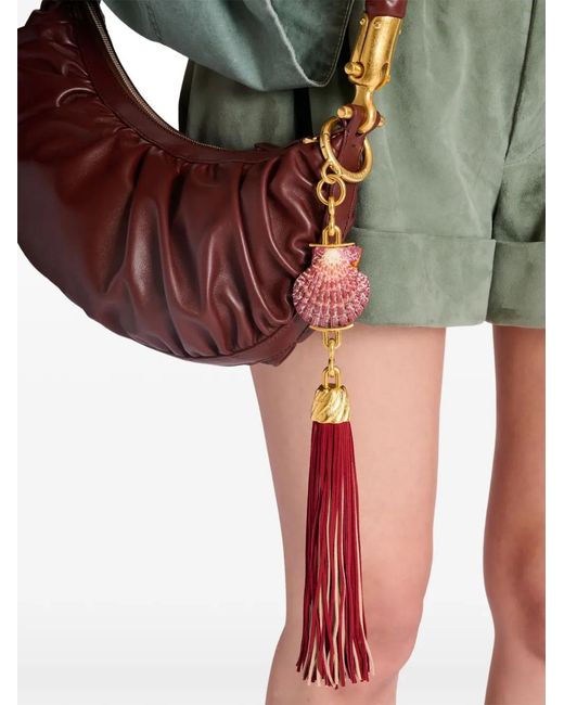 Balmain White Shell Tassel Charm