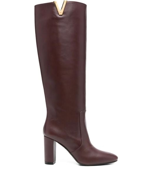 Via Roma 15 Brown Stiefel mit V-Detail
