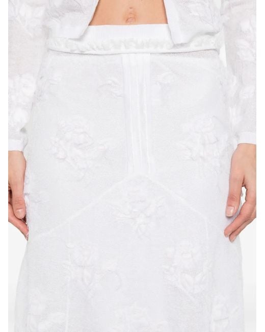 ShuShu/Tong White Threadwork Knit Skirt