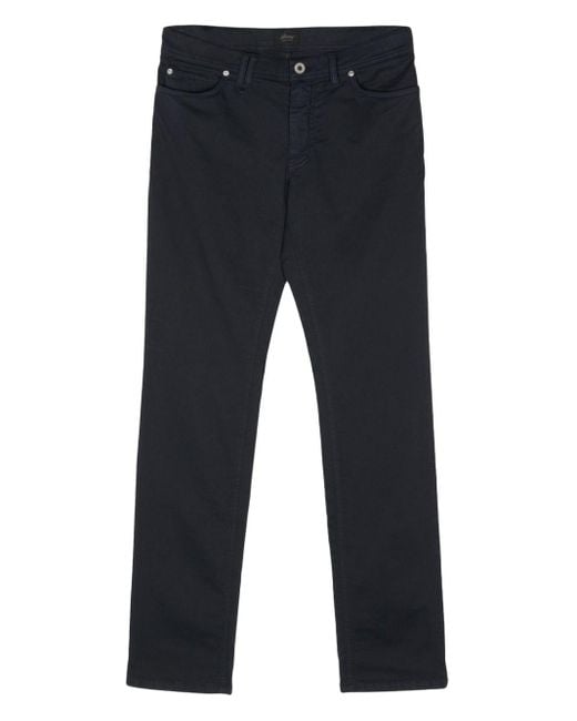 Brioni Blue Chamonix Slim-cut Chino Trousers for men