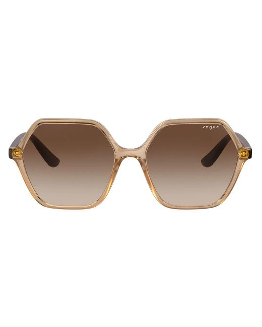 Vogue Eyewear Brown Oversized Frame Sunglasses