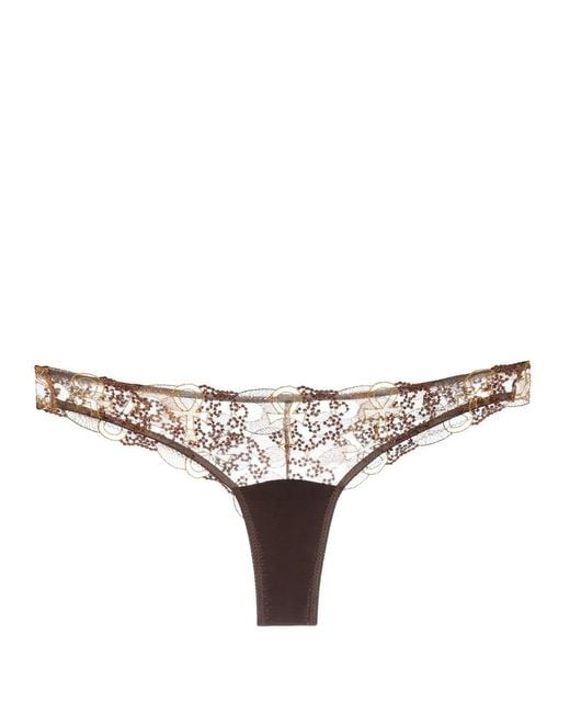 IHUOMA Natural Divine Feminine Embroidery Briefs