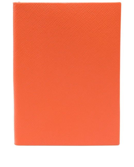 Quaderno Soho in pelle di Smythson in Orange