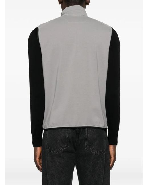 Ralph Lauren Gray Zip-Up High-Neck Gilet for men