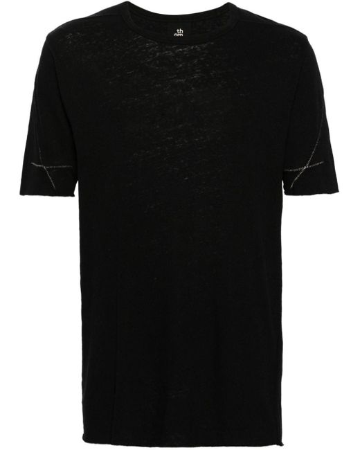 Thom Krom Rundhals-T-Shirt mit Ziernähten in Black für Herren