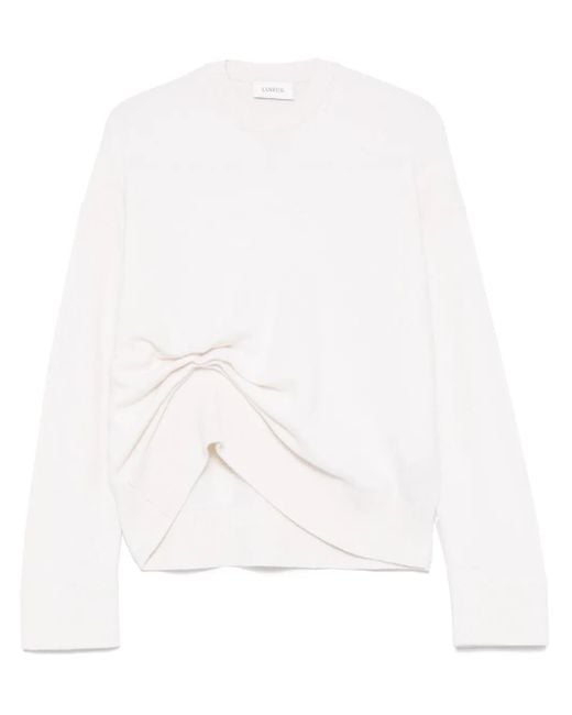 Pull Asymétrique À Col Rond Laneus en coloris White