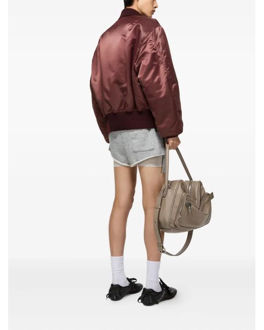 Acne Red Satin-Finish Bomber Jacket for men