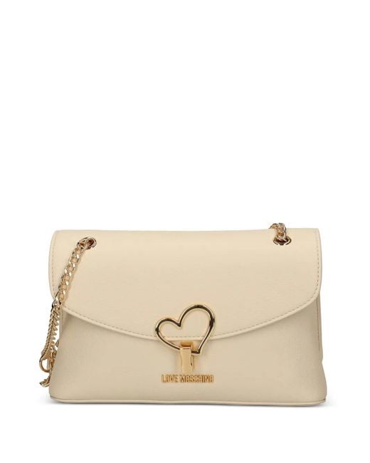 Love Moschino Natural Heart-Detail Shoulder Bag