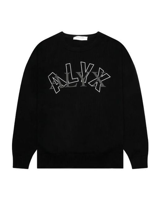 1017 ALYX 9SM Black Arch-Logo Crew-Neck Sweater for men