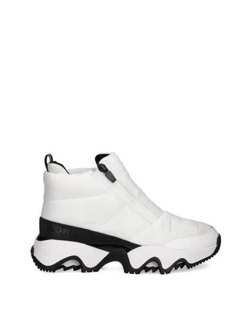 Sorel White Kinetic Impact Puffy Zip Waterproof Boot