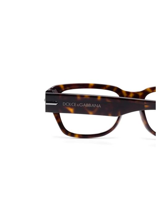 Dolce & Gabbana Brown Rectangle-Frame Glasses for men