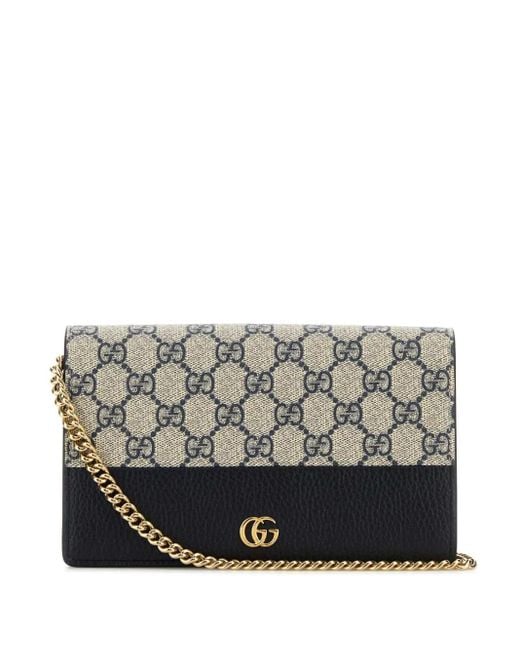 Gucci Gray Gg Marmont Clutch