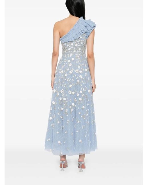 Needle & Thread Blue Lea Ditsy Abendkleid