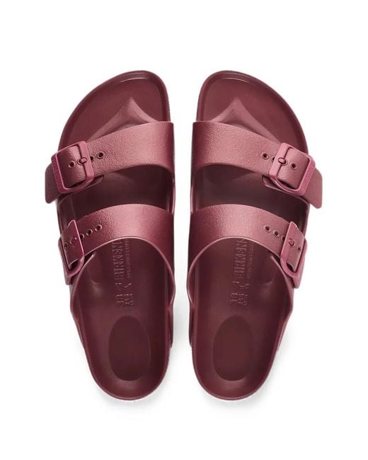 Birkenstock Purple Arizona Buckle-Fastening Slides