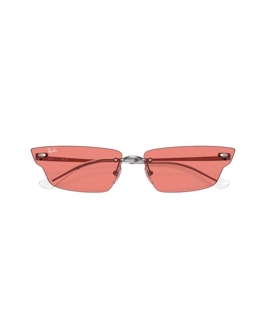 Ray-Ban Pink Xime Rimless Sunglasses