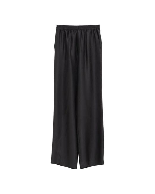 Petar Petrov Black Elasticated Striped Trousers