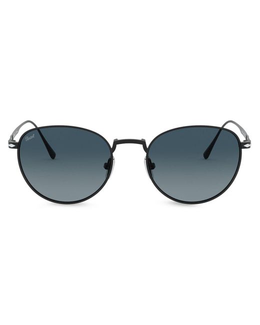 Persol Black Round Frame Sunglasses for men