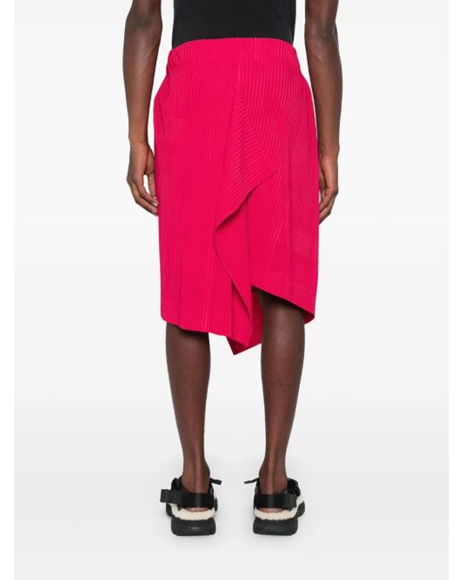 Homme Plissé Issey Miyake Pink Plissé Skirt for men