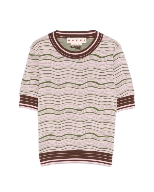 Marni Natural Jacquard Logo Jumper