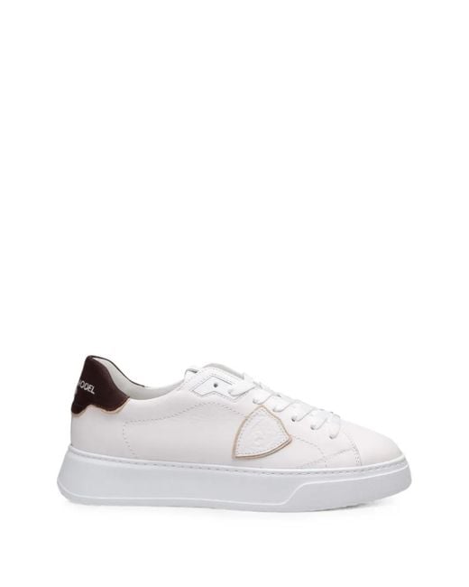 Philippe Model White Temple Leather Sneakers for men