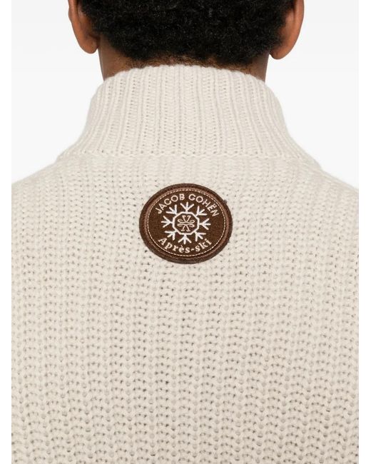 Jacob Cohen White Zip Cardigan for men