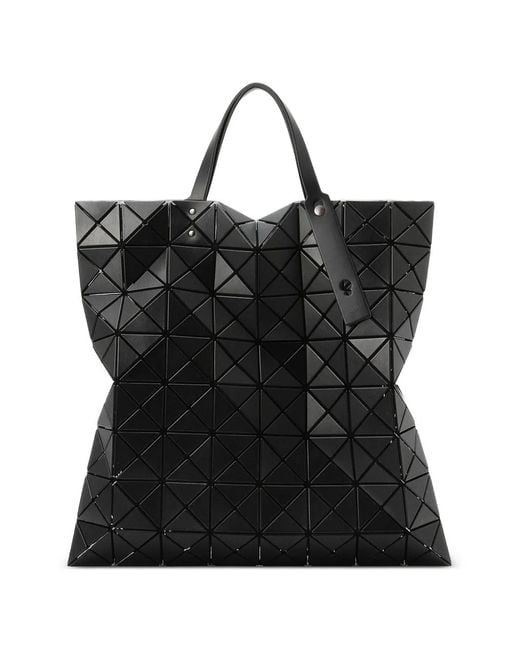 Issey Miyake Black Lucent Geometric-Pattern Shoulder Bag