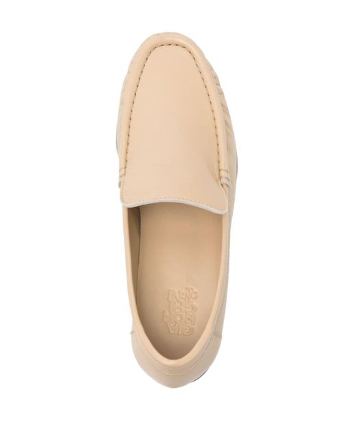 Gia Borghini Natural Bodil Leather Loafers