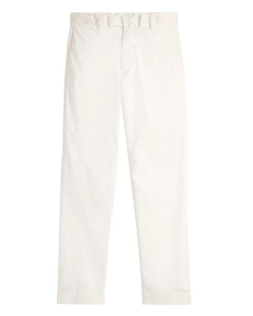 Polo Ralph Lauren White Flat-Front Straight-Leg Trousers for men