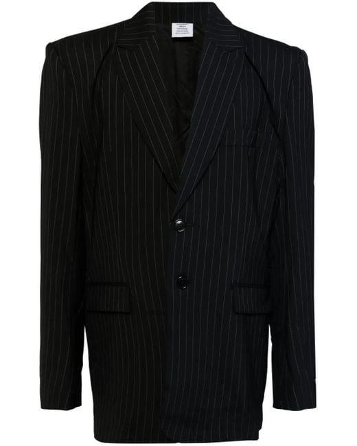 Vetements Black Striped Blazer