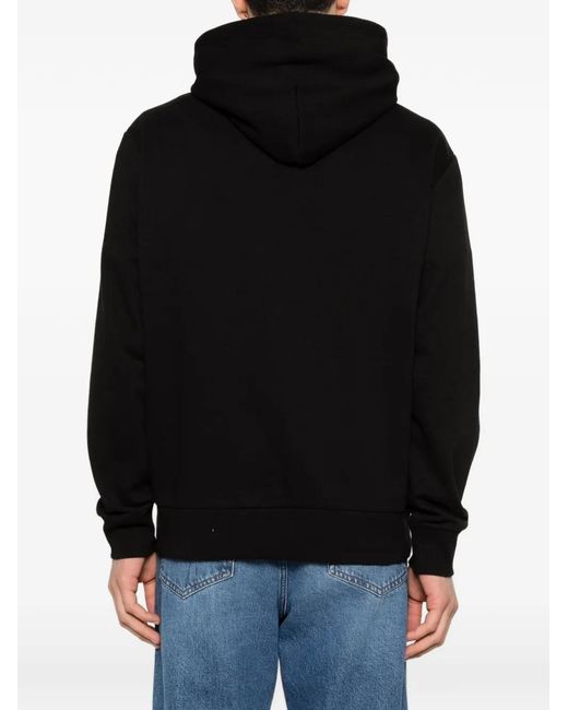 Polo Ralph Lauren Black Logo-Embroidery Hoodie for men