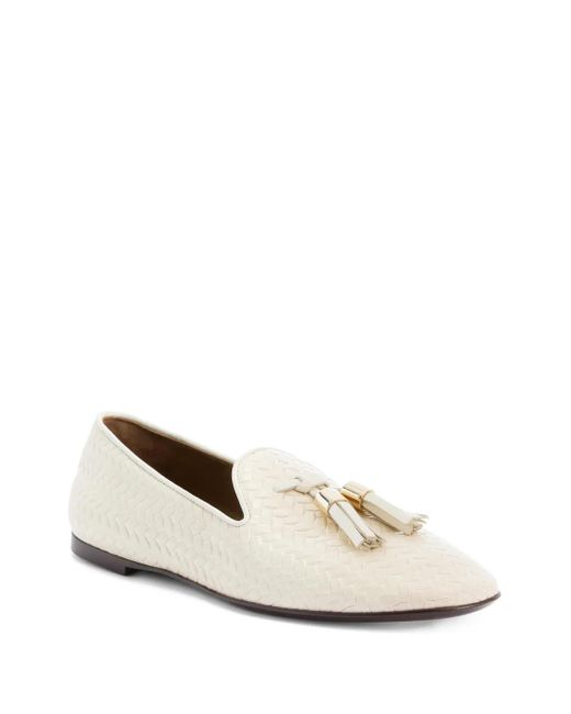 Giuseppe Zanotti Natural Weave Loafers