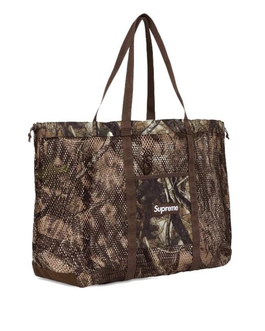 Supreme Brown Mesh Tote Bag for men