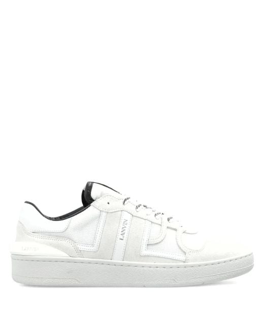Lanvin White Clay Lace-Up Sneakers for men